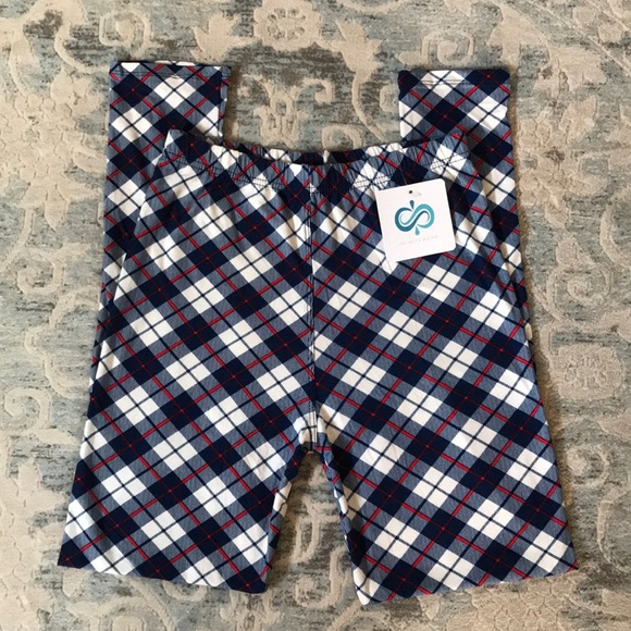 *HOLIDAY SALE* Leggings -  Blue Red Plaid - Picture 2 of 5